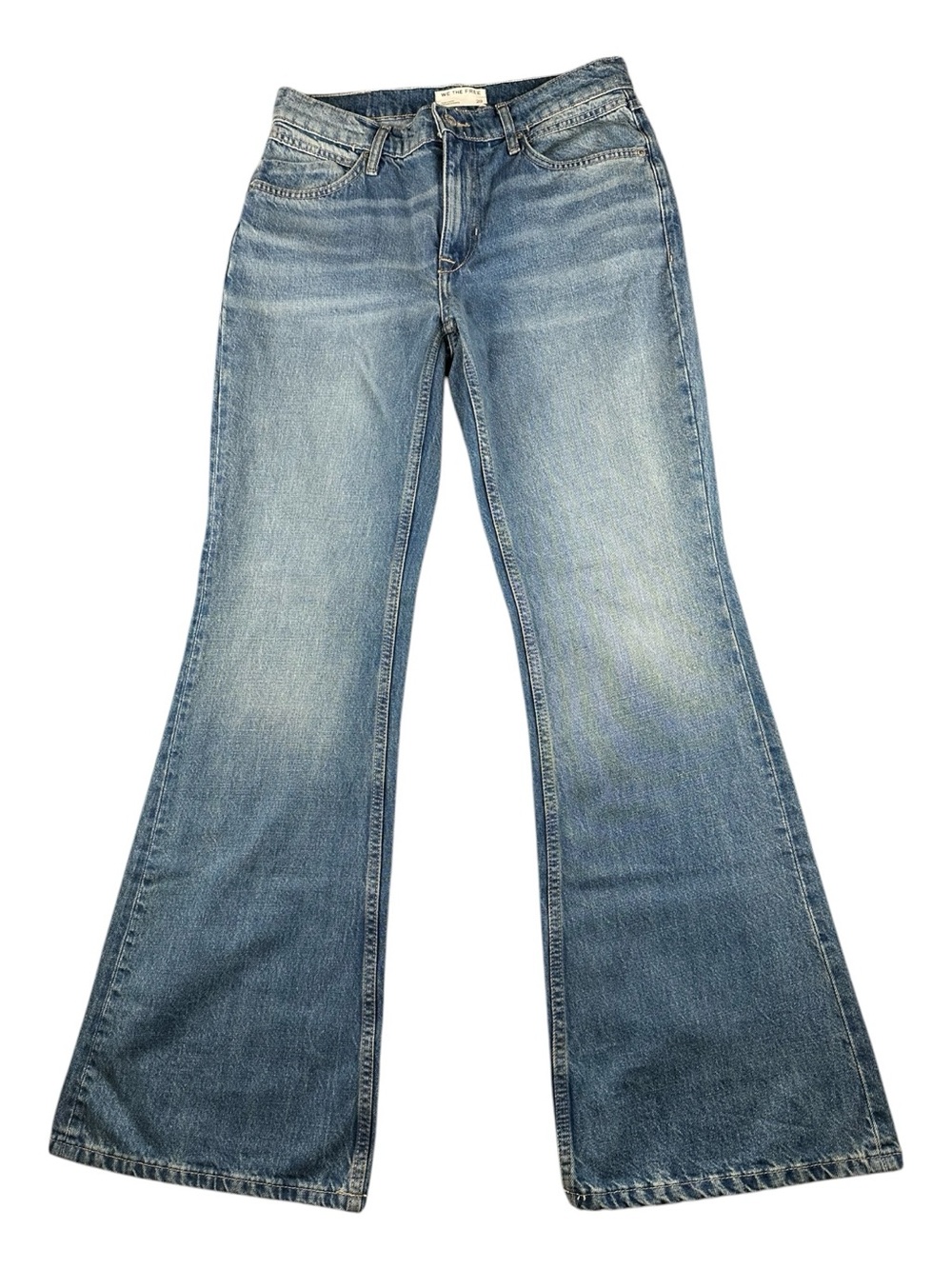 We The Free Jeans Womens 28 Faded Wash Flare Boho Western - Picture 2 of 9